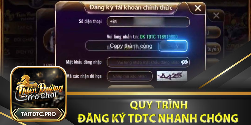 Quy trình đăng ký tdtc nhanh chóng